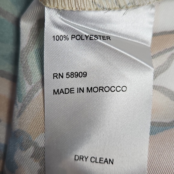 ANTONIO MELANI Raffaella Balloon Sleeve Satin Dress: Oceanprint: XL SEE DETAILS - Picture 9 of 16